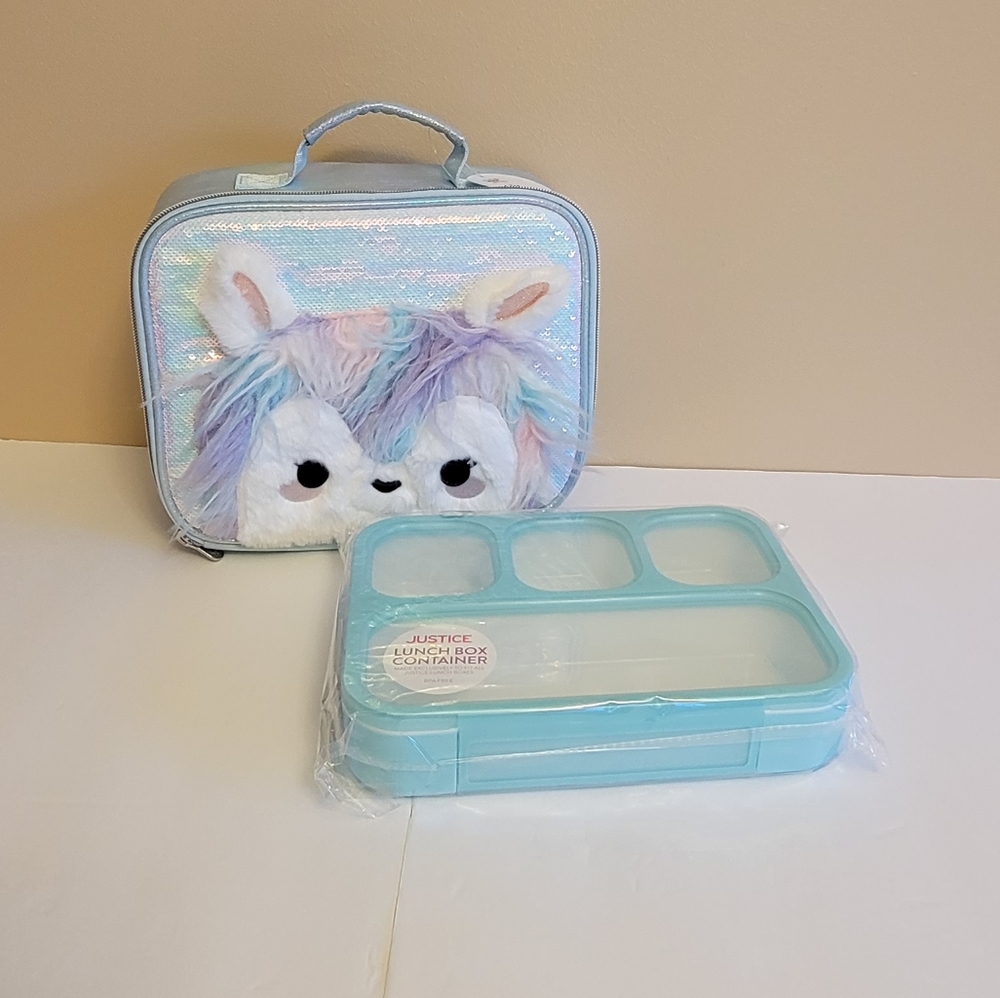 Justice Llama Lunch Tote Box & Lunch Box Container
